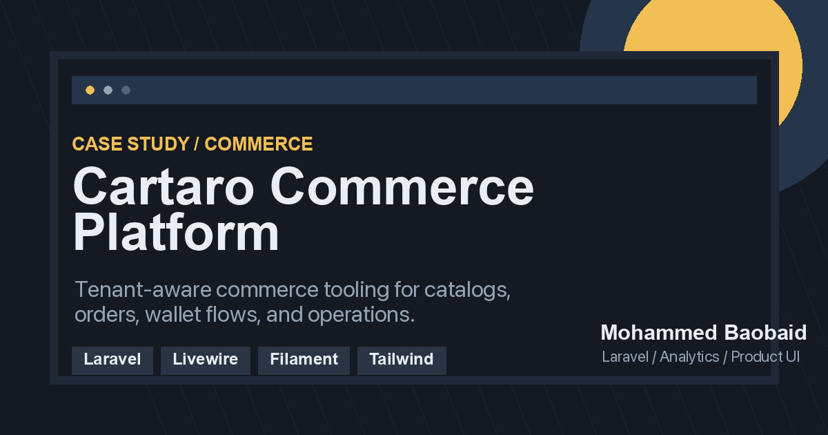 Cartaro Commerce Platform case study preview