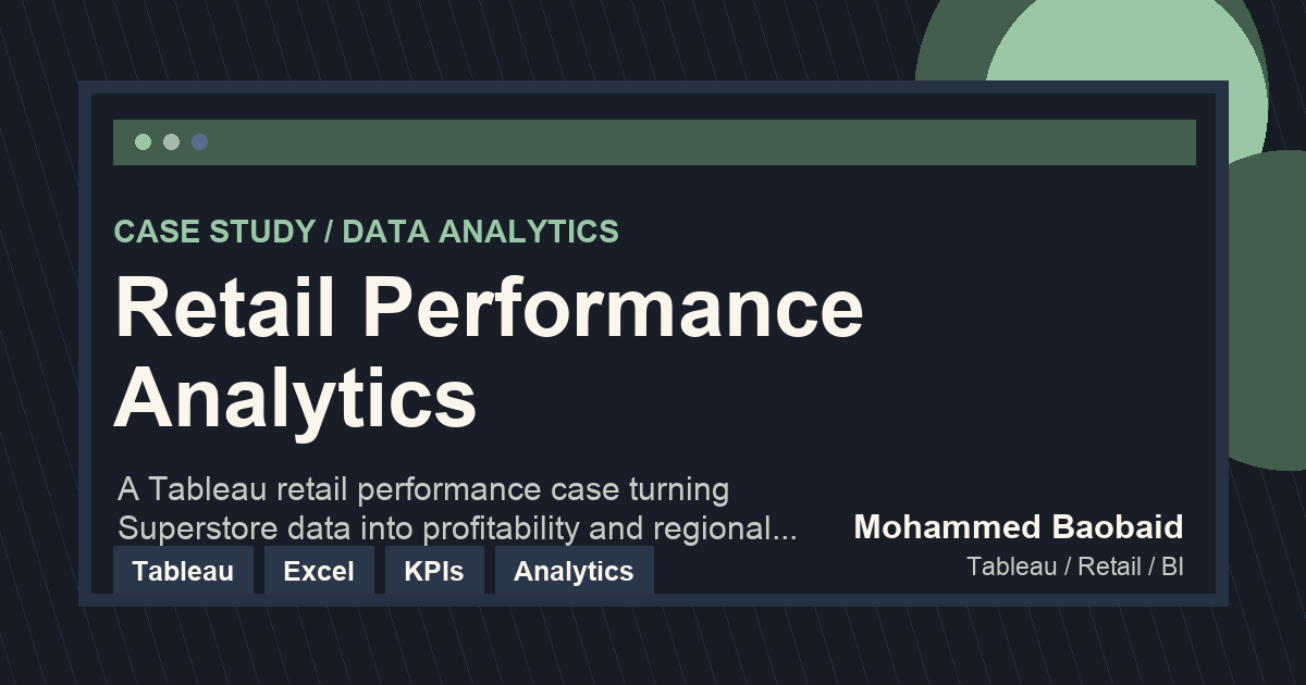 Retail Performance Analytics project preview